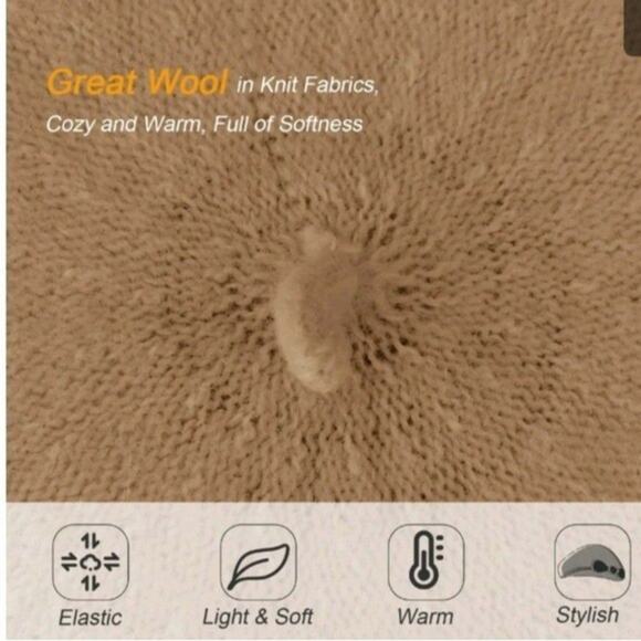 NEW Beret Women's Academia Cottagecore Soft Wool Blend Artsy Black Hat - Picture 6 of 8